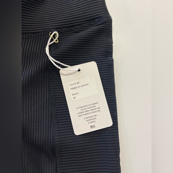 NWT l Year Of Ours Black Ribbed 54 Athletic Leggings XS - Picture 9 of 11